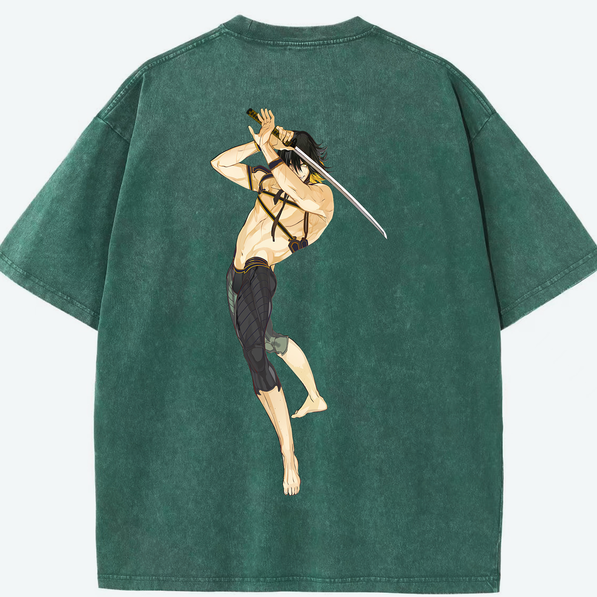 （画像用） 刀剣乱舞 Touken Ranbu 綿100% ヴィンテージ風 半袖Tシャツ（背面プリント）